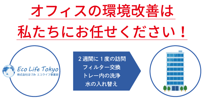 専門の訓練を積んだ当社メンテナンス担当が２週間に一度訪問して次の作業を行います。